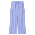 thumbnail image 1 of Lenpel Wide Leg Pants for Women High Waisted Casual Loose Striped Pants Palazzo Lounge Trousers with Pockets, 1 of 4