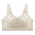 thumbnail image 1 of Lenpel Wireless Bras for Women Comfortable Push up Supportive Lift Full Coverage Plus Size Bralettes Padded Lace Bras, 1 of 2