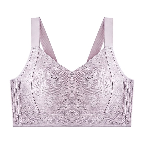 Lenpel Wireless Bras for Women Comfortable Push up Supportive Lift Full Coverage Plus Size Bralettes Padded Lace Bras