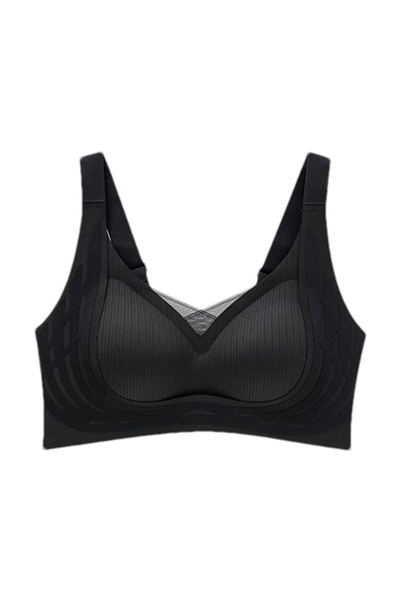 Wireless Bras for Women Seamless Padded Comfort Supportive Mesh Push up Bras Soft Full Coverage Bralettes