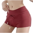 thumbnail image 1 of Lenpel Women's Booty Shorts Casual Elastic Waist Low Rise Drawstring Comfy Lounge Shorts Summer Running Shorts, 1 of 7