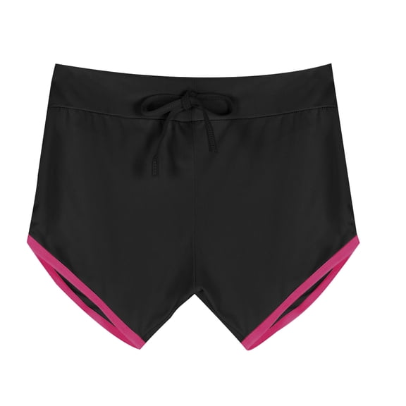 Lenpel Women's Booty Workout Shorts Mid Rise Drawstring Side Striped Yoga Shorts Comfy Summer Athletic Shorts