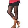 thumbnail image 1 of Lenpel Women's Capri Leggings Elastic High Waisted Stretch Knee Length Mesh Patchwork Slim Yoga Pants Cropped Yoga Tights, 1 of 7