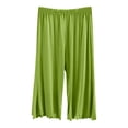 thumbnail image 1 of Lenpel Women's Capri Pajama Pants Plus Size Elastic High Waisted Soft Comfy Lounge Sleep Capris Cropped Pj Bottoms, 1 of 5