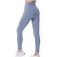 thumbnail image 1 of Lenpel Women's Cargo Leggings Soft Comfy High Waisted Stretchy Slim Running Yoga Pants Athletic Workout Leggings with Pockets(Blue,Large), 1 of 7