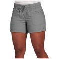 thumbnail image 1 of Lenpel Women's Casual Shorts Elastic High Waisted Solid Color Drawstring Shorts Comfy Summer Shorts with Pockets, 1 of 6