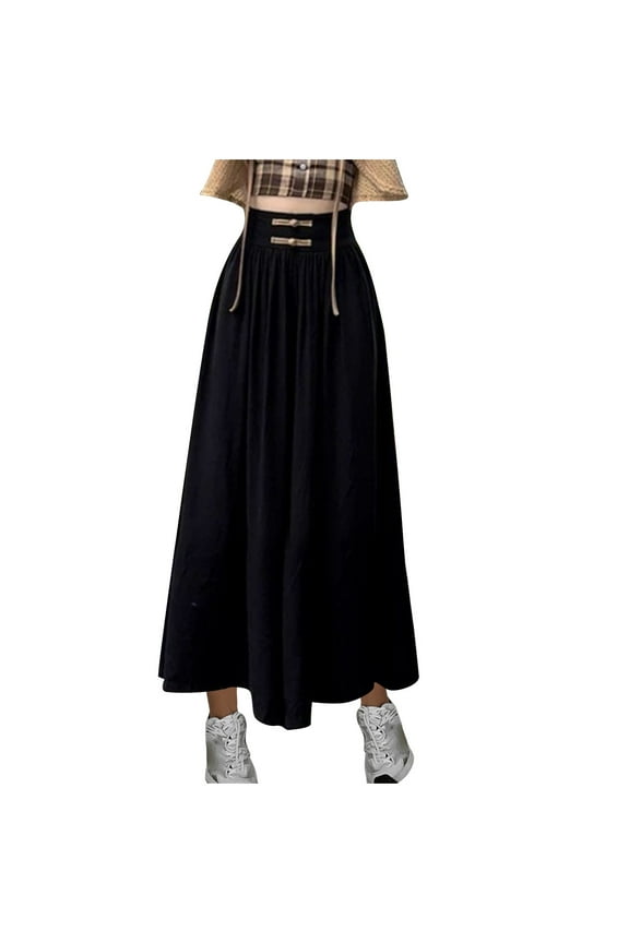 Women's Culottes Pants Comfy High Waisted Elastic in the Back Casual Palazzo Trousers Trendy Lounge Pants