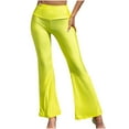 thumbnail image 1 of Lenpel Women's Flare Leggings High Waisted Butt Lifting Stretchy Bootcut Yoga Pants Workout Bell Bottom Trousers, 1 of 4