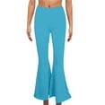 thumbnail image 1 of Lenpel Women's Flare Leggings Soft High Waisted Stretchy Slim Bell Bottom Yoga Pants Bootcut Workout Pants, 1 of 5