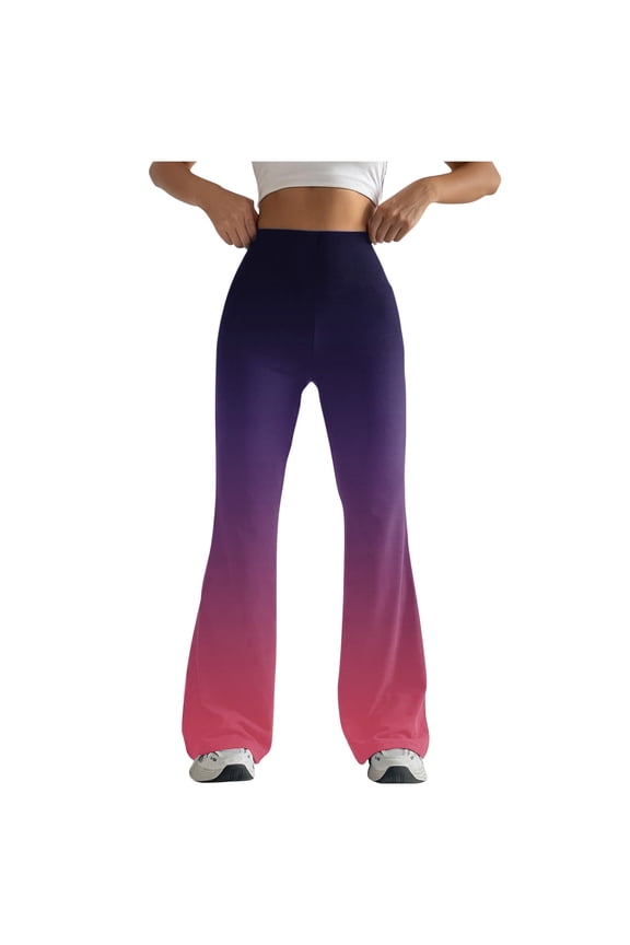 Women's Flare Yoga Pants Soft High Waist Stretchy Bell Bottom Trousers Fashion Bootcut Leggings with Pockets