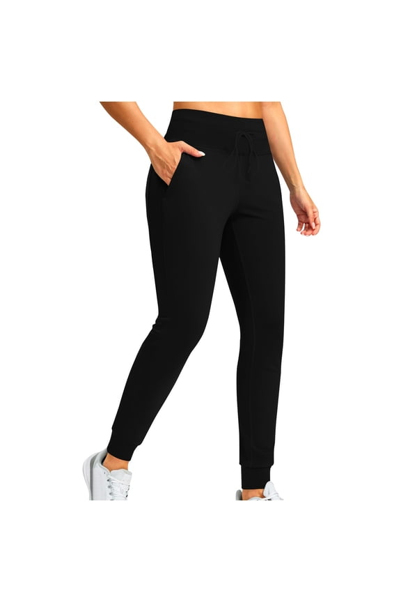 Women's Fleece Lined Sweatpants High Waisted Drawstring Slim Winter Warm Joggers Lounge Workout Pants