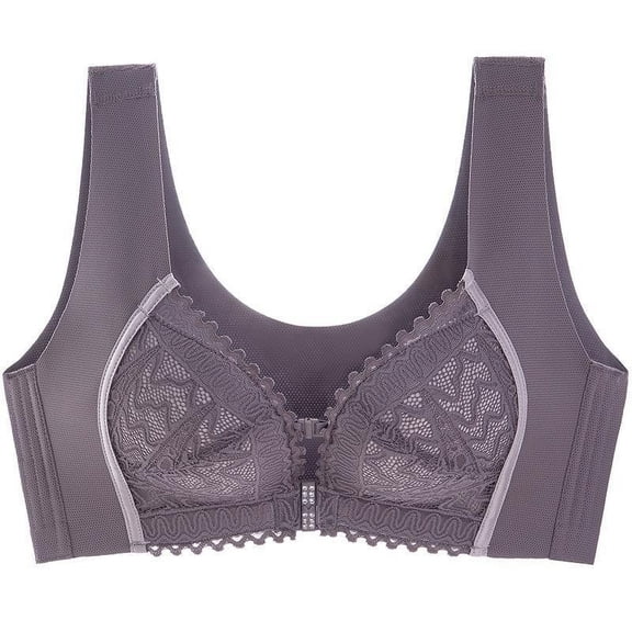Lenpel Women's Front Closure Lace Bras Wireless Padded Soft Support Seamless Push up Bras Full Coverage Bralettes