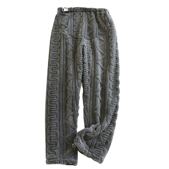 Lenpel Women's Fuzzy Pajama Pants Soft Cozy Fleece Lounge Sleepwear Bottoms Winter Warm Plush Home Pants