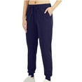 thumbnail image 1 of Lenpel Women's High Waisted Sweatpants Comfy Cinch Bottom Tapered Running Trousers Lounge Active Workout Joggers, 1 of 4