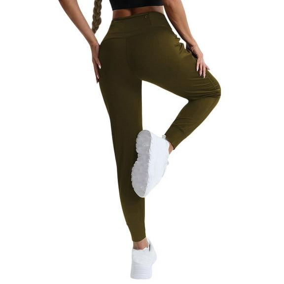 Lenpel Women's Joggers Lightweight High Waisted Athletic Yoga Leggings Tapered Lounge Pants with Pockets