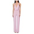 thumbnail image 1 of Lenpel Women's Jumpsuits Elegant Cowl Neck Sleeveless Sequins Overalls Party Clubwear Full Length Rompers, 1 of 4