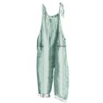 thumbnail image 1 of Lenpel Women's Jumpsuits Plus Size Sleeveless Spaghetti Strap Striped Plaid Straight Leg Rompers Causal Loose Overalls with Pockets, 1 of 5
