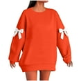 thumbnail image 1 of Lenpel Women's Oversized Sweatshirts Plus Size Casual Loose Long Sleeve Crewneck Sweatshirts Casual Loose Pullover Tops(Orange,4X-Large), 1 of 6