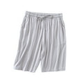 thumbnail image 1 of Lenpel Women's Pajama Shorts Plus Size Elastic High Waisted Knee Length Sleep Shorts Soft Comfy Lounge Shorts with Pockets, 1 of 7