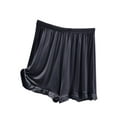 thumbnail image 1 of Lenpel Women's Pajama Shorts Soft Elastic Waist Ruffle Hem Solid Color Lightweight Lounge Shorts Comfy Pj Bottoms, 1 of 4
