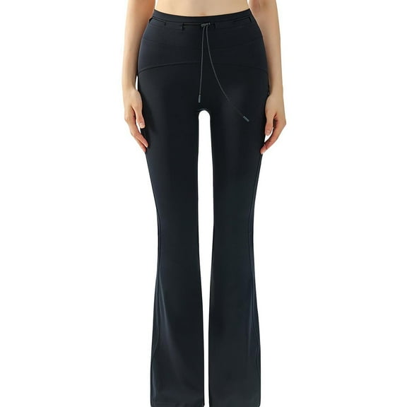 Lenpel Women's Petite Flare Leggings High Waisted Butt Lifting Athletic Trousers Bootcut Workout Pants