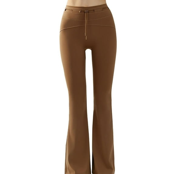 Lenpel Women's Petite Flare Leggings High Waisted Butt Lifting Athletic Trousers Bootcut Workout Pants