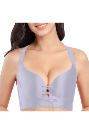 Women's Plus Size Bras Comfortable Wireless Support Lift Push up Drawstring Bralettes Seamless Everyday Bras