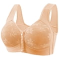 thumbnail image 1 of Lenpel Women's Plus Size Front Closure Bras Comfort Wireless Lace Full Coverage Push up Bras Supportive Everyday Bralettes, 1 of 7