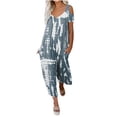 thumbnail image 1 of Lenpel Women's Plus Size Jumpsuits Short Sleeve V Neck off Shoulder Printed Loose Casual Romper Wide Leg Overalls, 1 of 5