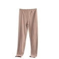 thumbnail image 1 of Lenpel Women's Plus Size Pajama Pants Fleece Warm Elastic Waist Striped Comfy Lounge Pants Plush Sleep Pj Bottoms(Coffee,5X-Large), 1 of 6