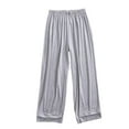 thumbnail image 1 of Lenpel Women's Plus Size Pajama Pants Soft Comfy Elastic Waist Wide Leg Sleep Lounge Pants Palazzo Pj Bottoms, 1 of 3