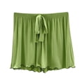 thumbnail image 1 of Lenpel Women's Plus Size Pajama Shorts Drawstring Elastic High Wasited Soft Comfy Lounge Sleep Shorts Wide Leg Pj Bottoms, 1 of 4