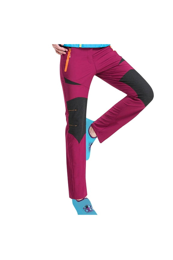 Women's Quick Dry Hiking Pants Lightweight Travel Waterproof Trousers Fishing Pants with Zipper Pockets