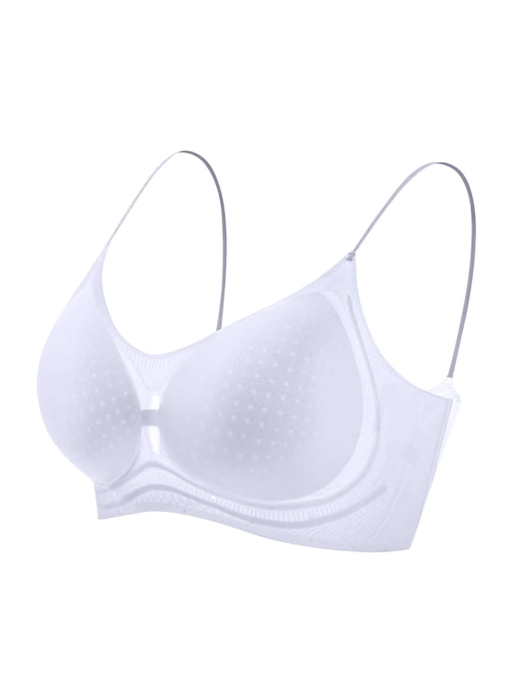 Women's Seamless Bras Wirefree Spaghetti Strap Soft Support Full Coverage Bralettes Comfortable Everyday Bras