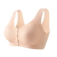 thumbnail image 1 of Lenpel Women's Seamless Front Closure Bras Comfortable Wireless Soft Support Lift Push up Bralettes Full Coverage Everyday Bras, 1 of 4