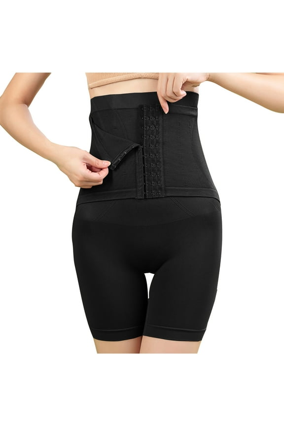 Women's Shapewear Shorts Seamless High Waisted Mid Thigh Slimmer Waist Trainer Shorts Body Shaper Shorts