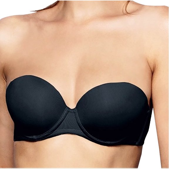 Lenpel Women's Strapless Bras Push up No Underwire Supportive Bandeau Bralettes Seamless Tube Bra with Straps
