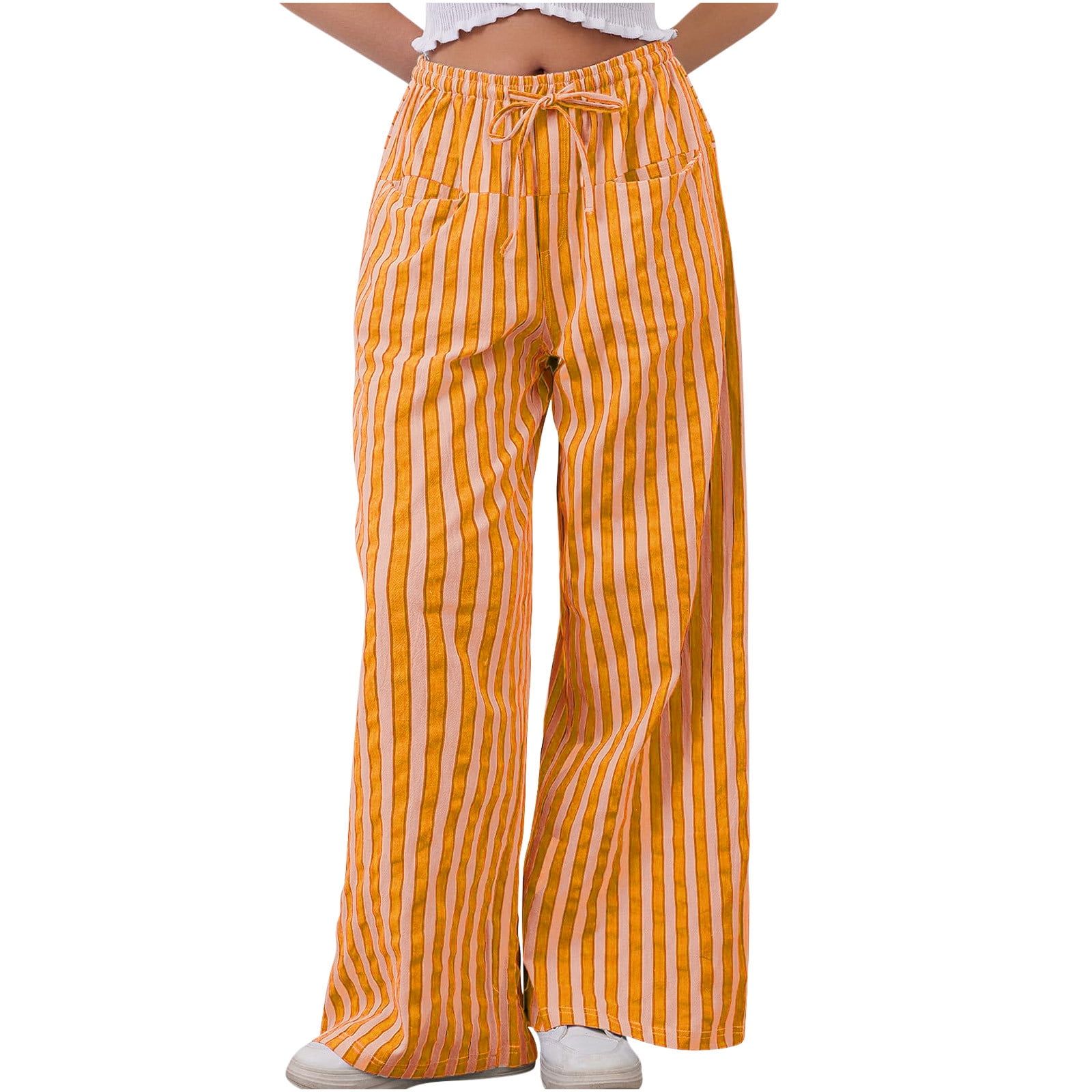 Summer Loose High Waist Linen Vintage Inspired Casual Pants 3668 Summer Loose High Waist Linen Vintage Inspired Casual Pants 3668
