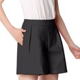 thumbnail image 1 of Lenpel Women's Summer Shorts Trendy Dressy Casual High Waisted Pleated Wide Leg Shorts Comfy Lounge Shorts with Pockets, 1 of 4