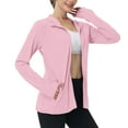 thumbnail image 1 of Lenpel Women's Sun Shirts Lightweight Long Sleeve Athletic Outdoor Zip up Hoodies Hiking Fishing Performance Tops with Pockets, 1 of 7