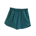 thumbnail image 1 of Lenpel Women's Sweat Shorts Cotton Elastic Waist Casual Loose Athletic Lounge Shorts Running Workout Shorts with Pockets, 1 of 4