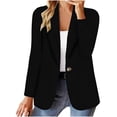 thumbnail image 1 of Lenpel Women's Sweater Blazer Winter Warm Long Sleeve Button down Business Casual Work Jacket Fashion Outwear, 1 of 4