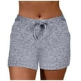 thumbnail image 1 of Lenpel Women's Sweatshorts Elastic High Waisted Drawstring Casual Athletic Shorts Summer Comfy Shorts, 1 of 7
