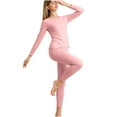 thumbnail image 1 of Lenpel Women’s Thermal Underwear Set Soft Long Sleeve Crew Neck Slim Shirt Leggings Set Base Layer Top Bottoms, 1 of 7
