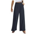 thumbnail image 1 of Lenpel Women's Wide Leg Dress Pants Baggy High Waisted Dressy Outfits Classic Loose Business Casual Work Trousers, 1 of 7