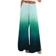 thumbnail image 1 of Lenpel Women's Wide Leg Pants Casual High Waisted Side Split Gradient Lounge Palazzo Pants Flowy Beach Trousers, 1 of 6