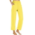 thumbnail image 1 of Lenpel Women's Wide Leg Sweatpants Baggy Elastic High Waisted Workout Yoga Pants Lounge Athletic Joggers with Pockets, 1 of 5