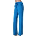thumbnail image 1 of Lenpel Women's Wide Leg Sweatpants Elastic High Waisted Drawstring Casual Loose Pants Workout Lounge Trousers, 1 of 3