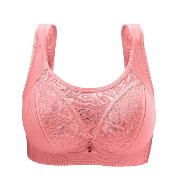 Lenpel Women's Wireless Bras Comfortable Support Push up Mesh Full Coverage Lace Bralettes Plus Size Everyday Bras