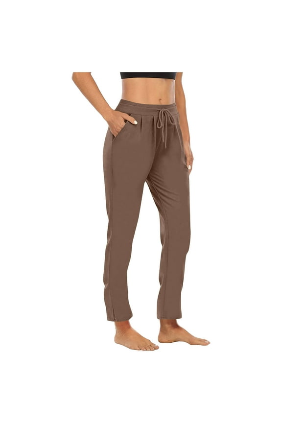 Women's Yoga Pants Soft Cozy High Waisted Straight Leg Casual Sweatpants Comfy Workout Pants with Pockets